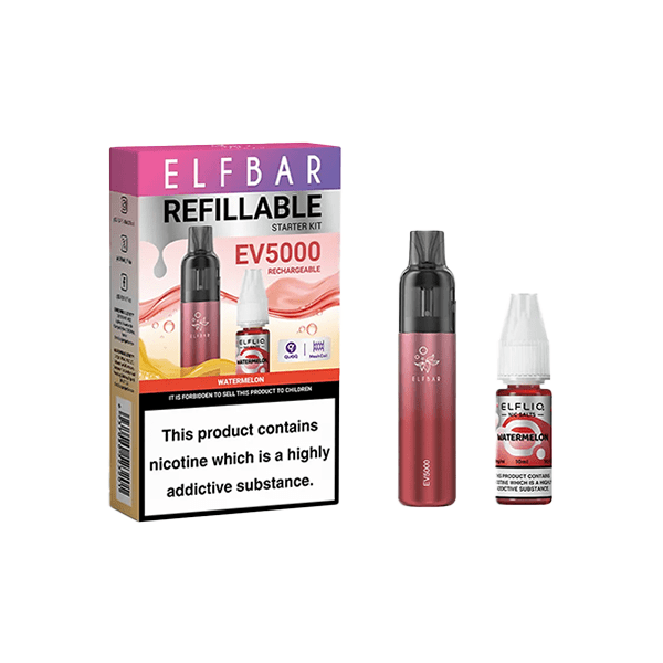 ELF Bar Vaping Products Elf Bar EV5000 Disposable Pod Kit + 20mg ElfLiq Salt