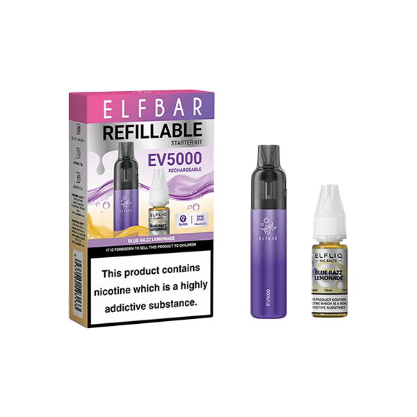 ELF Bar Vaping Products Elf Bar EV5000 Disposable Pod Kit + 20mg ElfLiq Salt