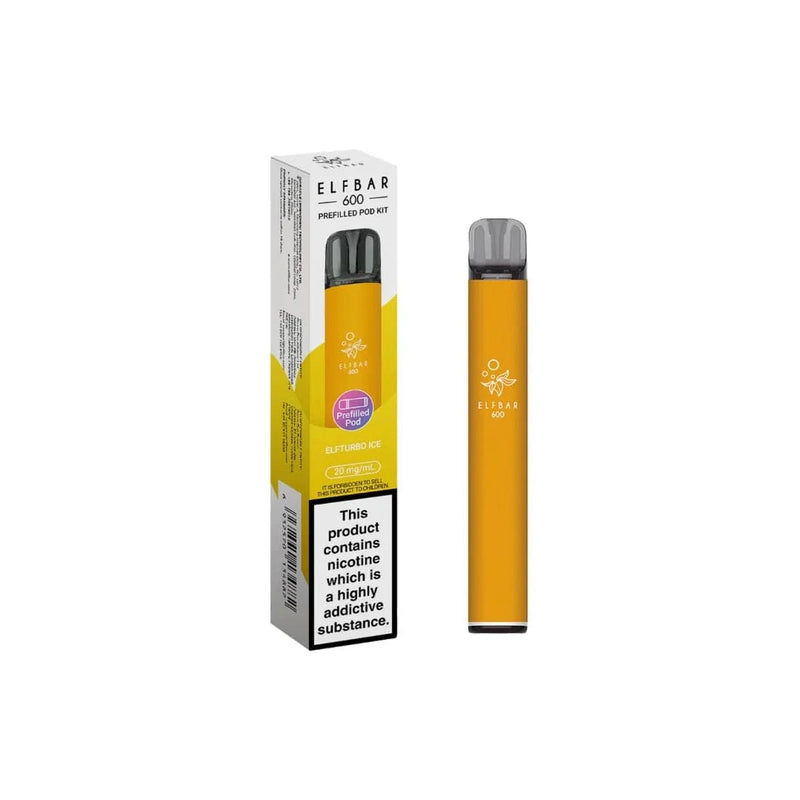 ELF Bar Vaping Products Elfturbo Ice Elf Bar 600 20mg Prefilled Pod Vape Kit 600 Puffs