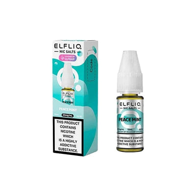 ELF Bar Vaping Products Peace Mint ELFLIQ By Elf Bar 5mg Nic Salt 10ml (50VG/50PG)