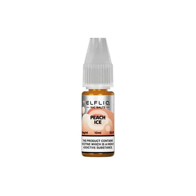 ELF Bar Vaping Products Peach Ice ELFLIQ By Elf Bar 10mg Nic Salt 10ml (50VG/50PG)