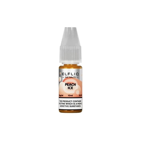 ELF Bar Vaping Products Peach Ice ELFLIQ By Elf Bar 5mg Nic Salt 10ml (50VG/50PG)