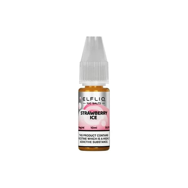 ELF Bar Vaping Products Strawberry Ice ELFLIQ By Elf Bar 5mg Nic Salt 10ml (50VG/50PG)