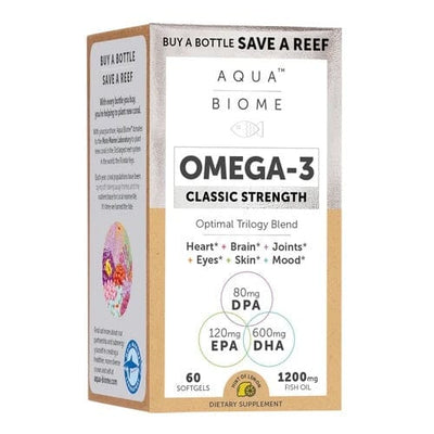 Enzymedica Aqua Biome Omega-3 Classic Strength, 1200mg (Lemon) - 60 softgels