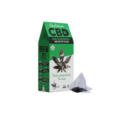 Equilibrium CBD CBD Products Equilibrium CBD 48mg Full Spectrum English Breakfast Tea Bags Box of 12 (Buy 1 Get 1 Free)