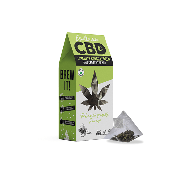 Equilibrium CBD CBD Products Equilibrium CBD 48mg Full Spectrum Japanese Sencha Tea Bags Box of 12 (BUY 2 GET 1 FREE)