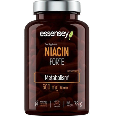 Essensey Nootropics & Supplements Niacin Forte, 500mg - 120 caps