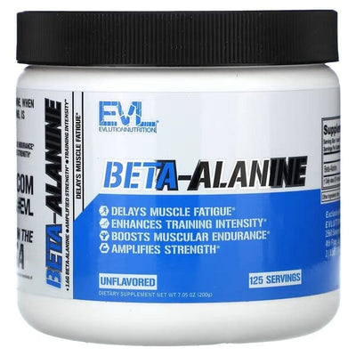 EVLution Nutrition Amino Acids and BCAAs Beta-Alanine, Unflavored - 200 grams