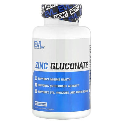 EVLution Nutrition Zinc Gluconate - 60 tablets