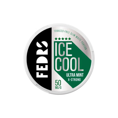 FEDRS Smoking Products Ultra Mint FEDRS Ice Cool X-Strong 50mg Nicotine - 20 Pouches