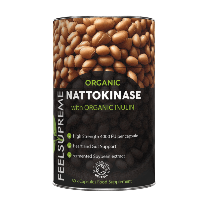 Feel Supreme Nootropics & Supplements Feel Supreme 200mg Organic Nattokinase with Inulin Supplement Capsules 60