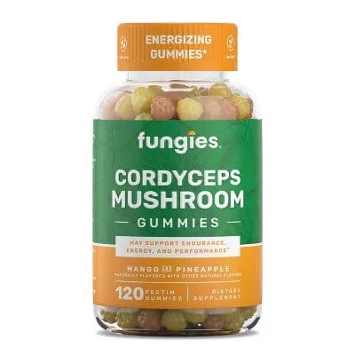Fungies Health and Wellbeing Cordyceps Mushroom Gummies, Mango & Pineapple - 120 gummies