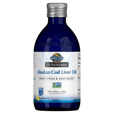 Garden of Life Dr. Formulated Alaskan Cod Liver Oil, Lemon - 400 ml.