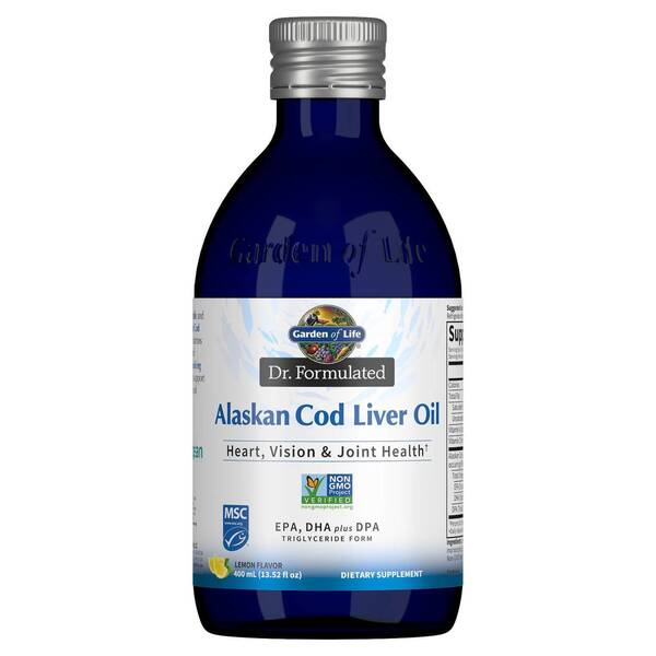 Garden of Life Dr. Formulated Alaskan Cod Liver Oil, Lemon - 400 ml.