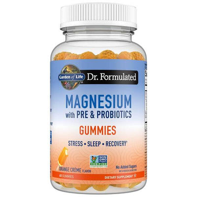 Garden of Life Dr. Formulated Magnesium with Pre & Probiotics Gummies, Orange Creme - 60 gummies