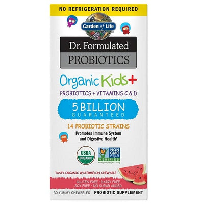 Garden of Life Dr. Formulated Probiotics Organic Kids+, Watermelon - 30 chewables