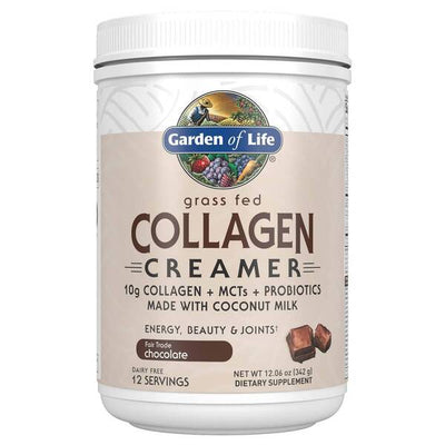 Garden of Life Grass Fed Collagen Creamer, Chocolate - 342g