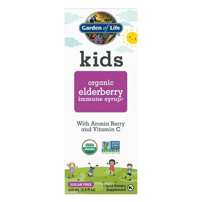 Garden of Life Kids Organic Elderberry Immune Syrup - 116 ml.
