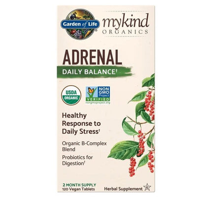 Garden of Life Mykind Organics Adrenal Daily Balance - 120 vegan tablets