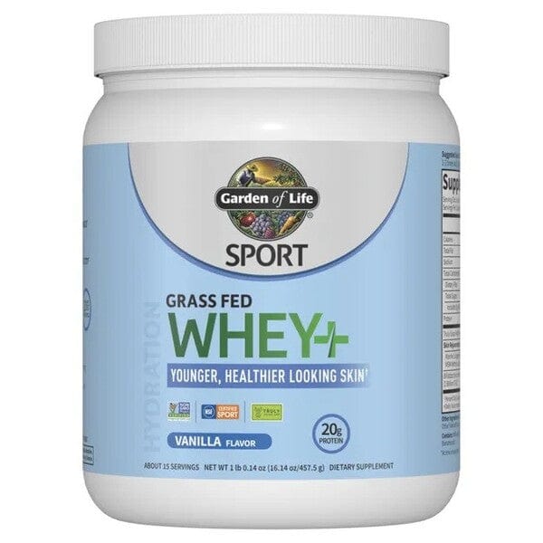 Garden of Life Sport Grass Fed Whey+ Skin, Vanilla - 457g