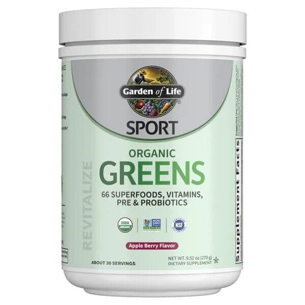 Garden of Life Sport Organic Greens, Apple Berry - 270g