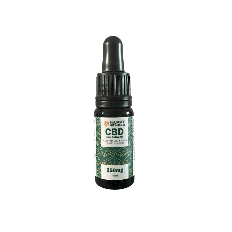 Happy Hemper CBD Products 250mg Happy Hemper Cold Pressed CBD Oil 10ml