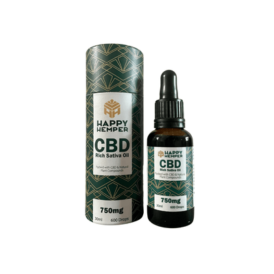 Happy Hemper CBD Products Happy Hemper 750mg Cold Pressed CBD Oil 30ml