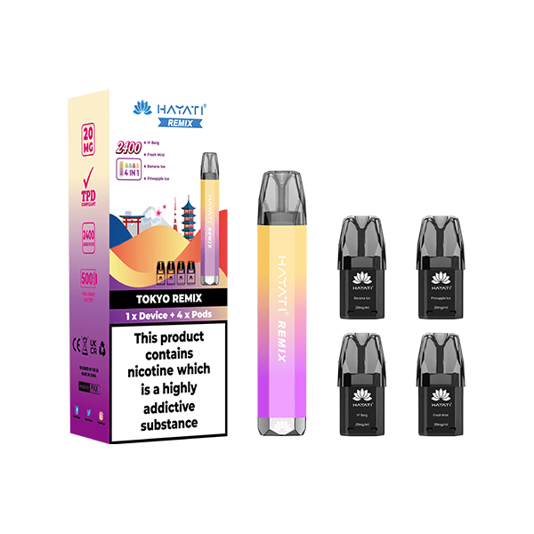 Hayati Vaping Products 20mg Hayati Remix 4in1 2400 Pod Kit 2400 Puffs