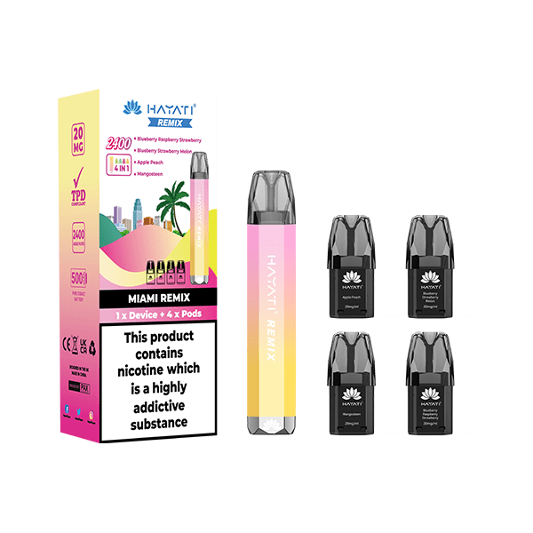 Hayati Vaping Products 20mg Hayati Remix 4in1 2400 Pod Kit 2400 Puffs