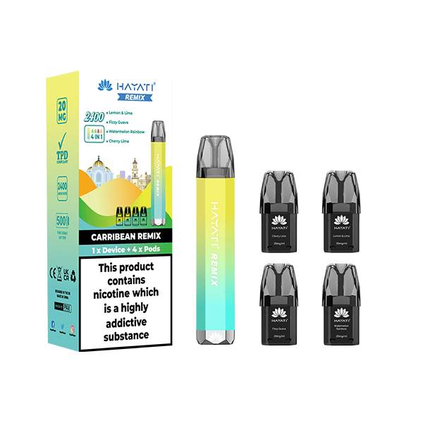 Hayati Vaping Products California Remix 20mg Hayati Remix 4in1 2400 Pod Kit 2400 Puffs