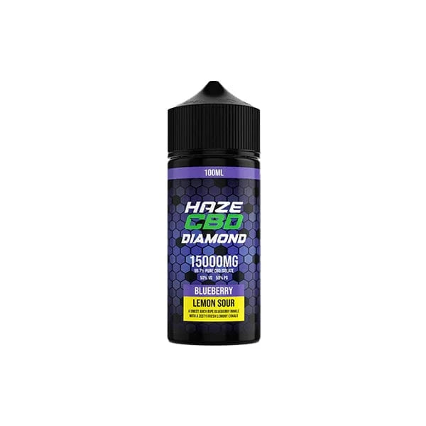 Haze CBD Products Blue Lemon Sour Haze CBD Diamond 15000mg CBD E-Liquid 100ml