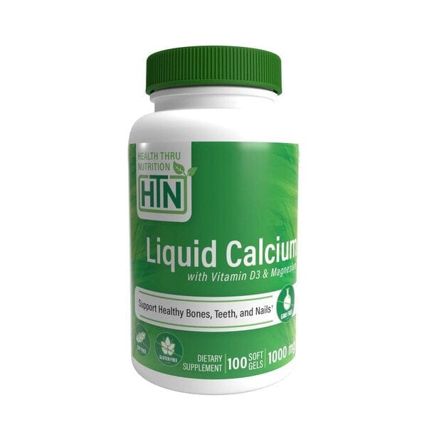 Health Thru Nutrition Liquid Calcium with Vitamin D3 & Magnesium - 100 softgels