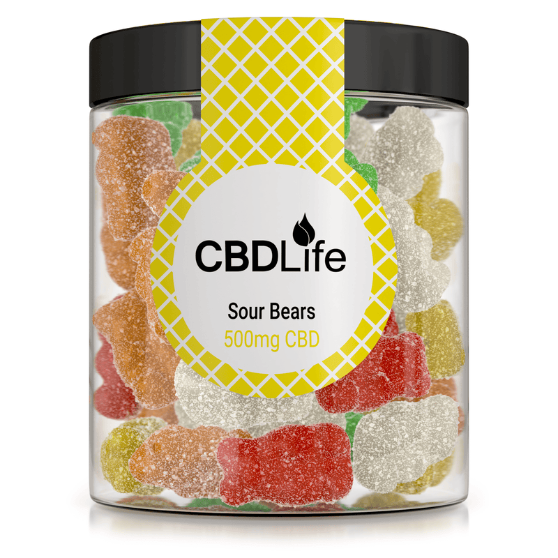 Hemprove UK CBDLife Mixed Fruit Sour Bears 50 X 10mg – 500mg