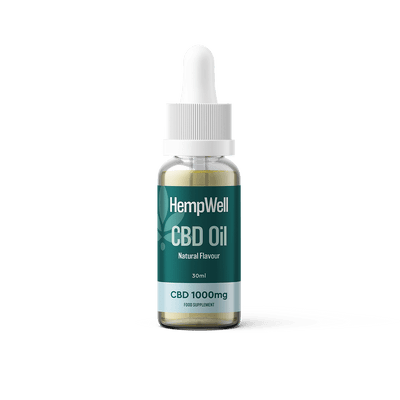 HempWell CBD Products HempWell 1000mg Natural CBD Oil 30ml