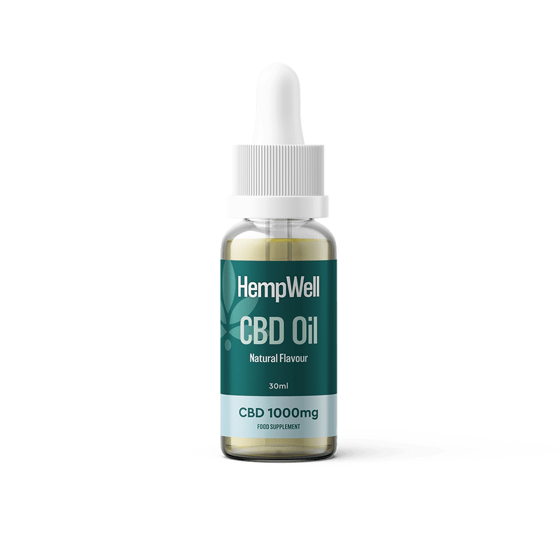 HempWell CBD Products HempWell 1000mg Natural CBD Oil 30ml