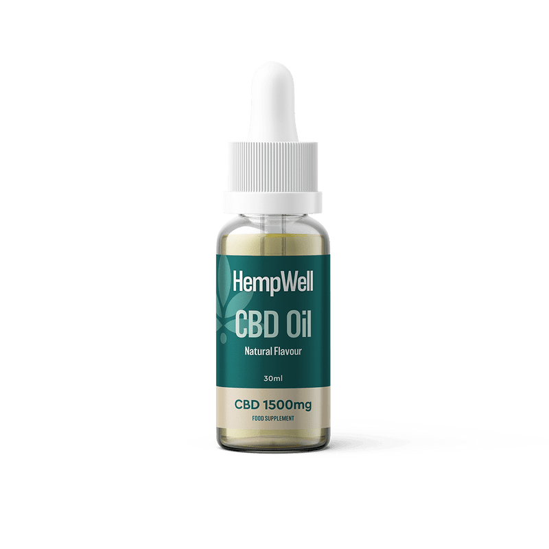 HempWell CBD Products HempWell 1500mg Natural CBD Oil 30m