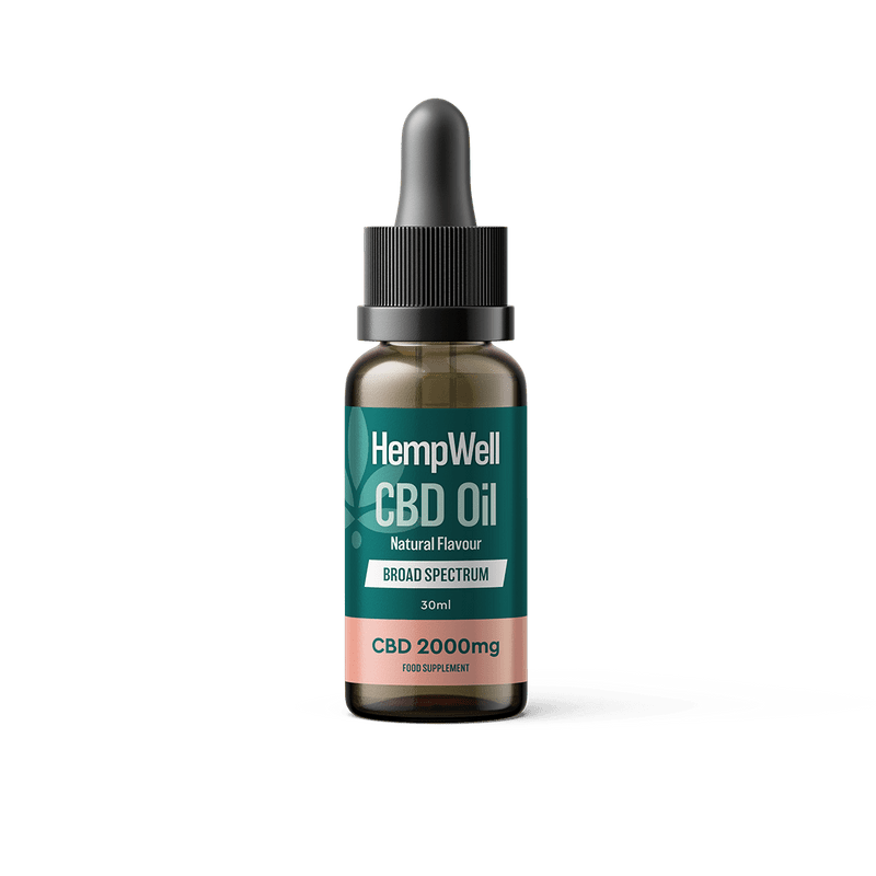 HempWell CBD Products HempWell 2000mg Natural Broad Spectrum CBD Oil 30ml