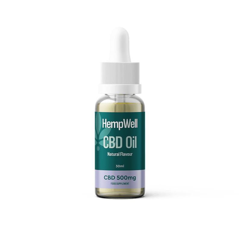 HempWell CBD Products HempWell 500mg Natural CBD Oil 30ml