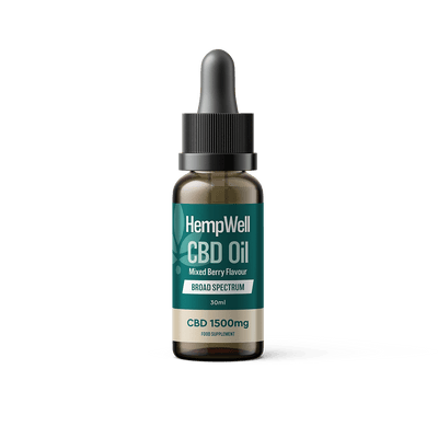 HempWell CBD Products Mixed Berry HempWell 1500mg Broad Spectrum CBD Oil 30ml