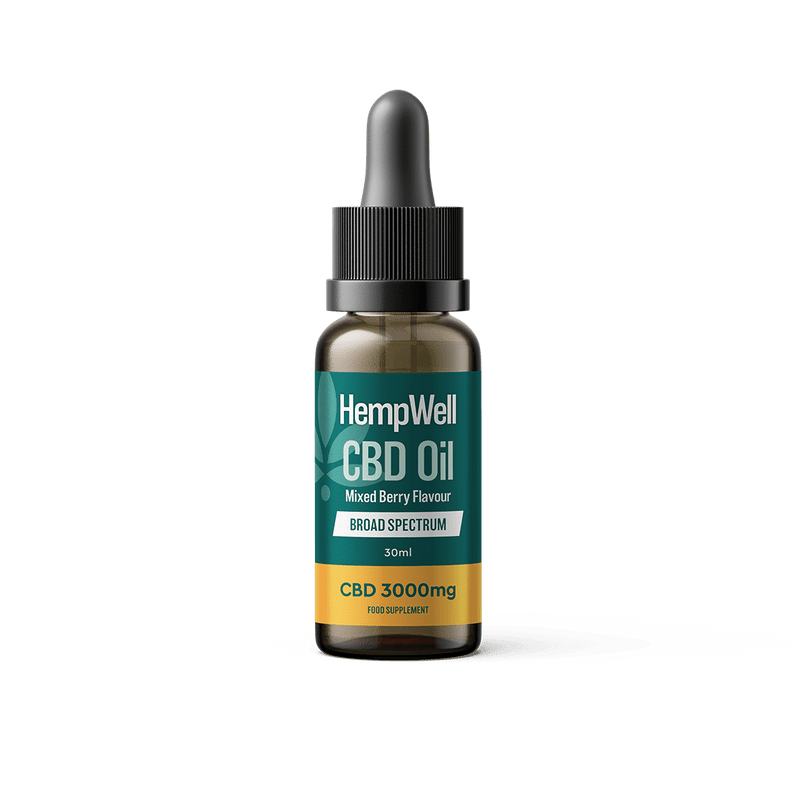 HempWell CBD Products Mixed Berry HempWell 3000mg Broad Spectrum CBD Oil 30ml