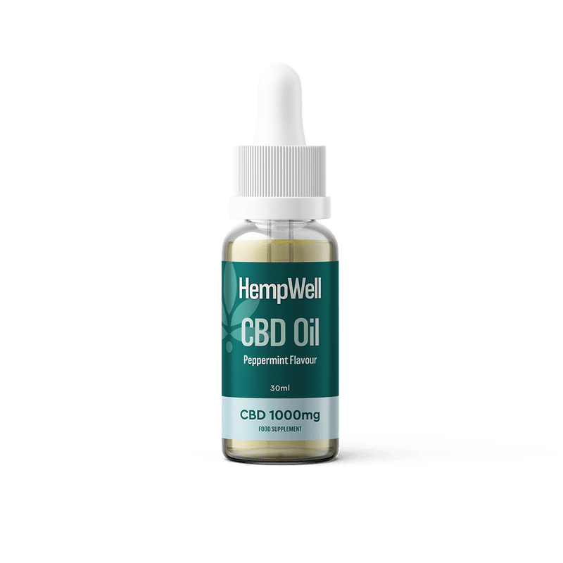 HempWell CBD Products Peppermint HempWell 1000mg CBD Oil 30ml