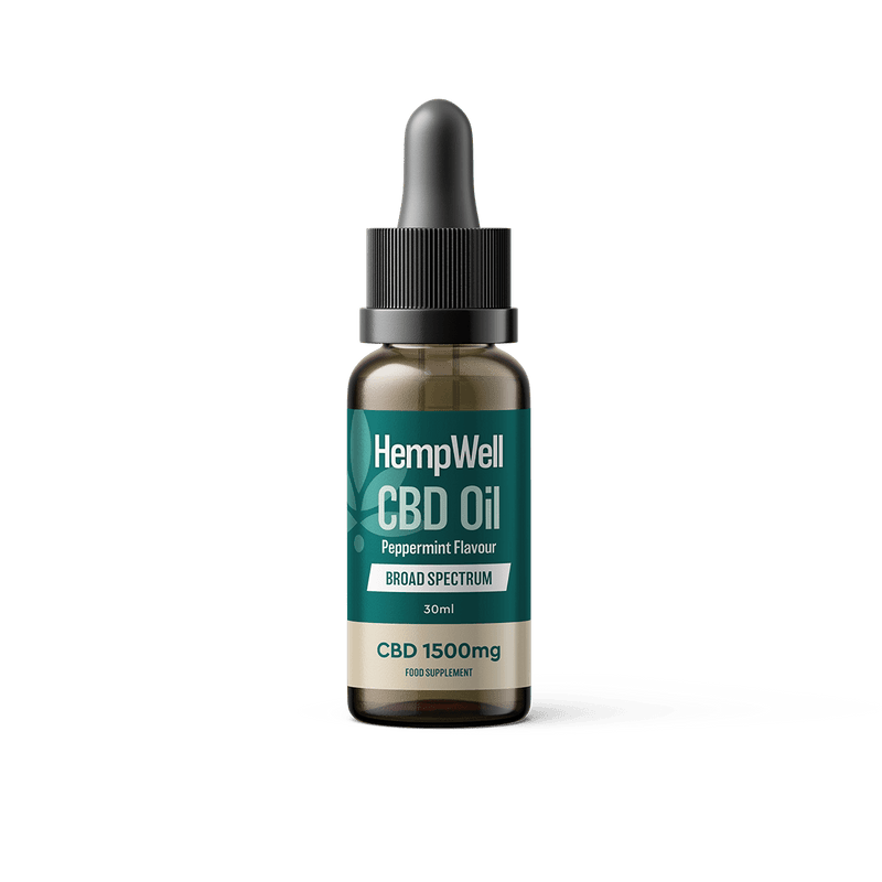 HempWell CBD Products Peppermint HempWell 1500mg Broad Spectrum CBD Oil 30ml