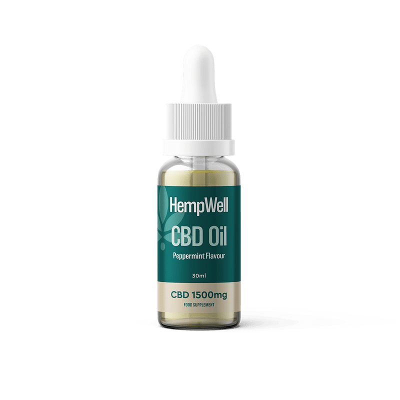 HempWell CBD Products Peppermint HempWell 1500mg CBD Oil 30m