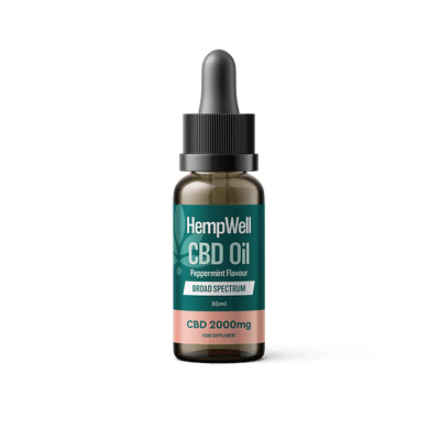 HempWell CBD Products Peppermint HempWell 2000mg Broad Spectrum CBD Oil 30ml