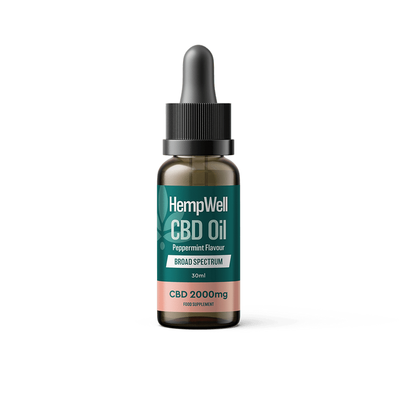 HempWell CBD Products Peppermint HempWell 2000mg Broad Spectrum CBD Oil 30ml