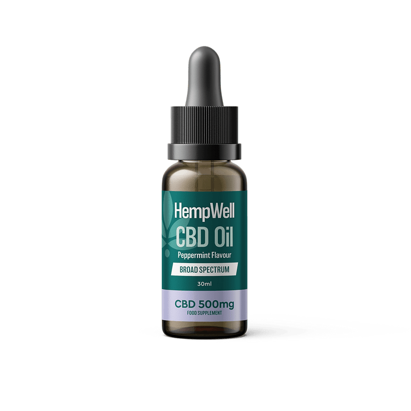 HempWell CBD Products Peppermint HempWell 500mg Broad Spectrum CBD Oil 30ml