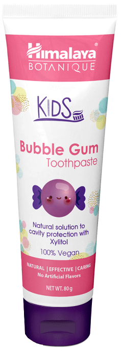 Himalaya Health and Wellbeing Kids Toothpaste, Bubble Gum - 80 grams