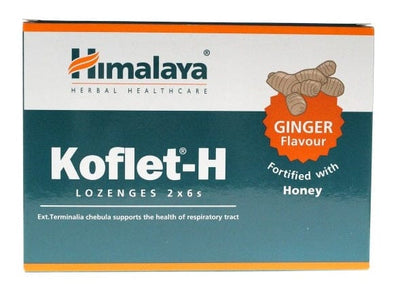 Himalaya Health and Wellbeing Koflet-H, Ginger - 12 lozenges