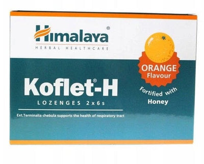 Himalaya Health and Wellbeing Koflet-H, Orange - 12 lozenges