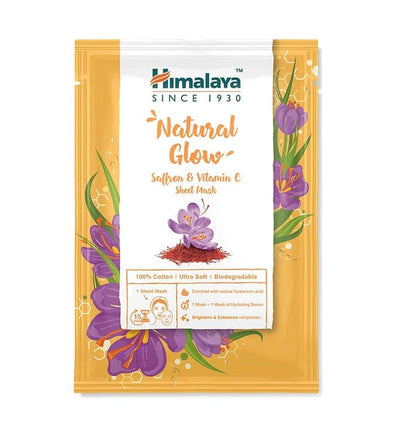 Himalaya Natural Glow Saffron & Vitamin C Sheet Mask - 30 ml.